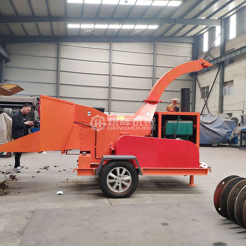 碎木機新型園林樹枝粉碎機大型移動鼓式園林樹