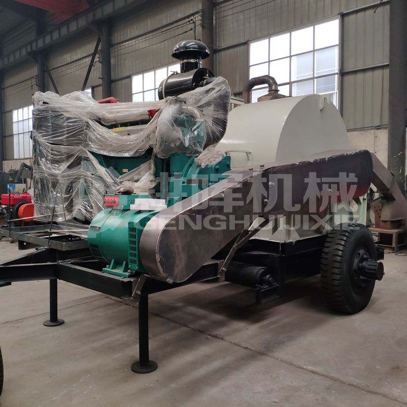 1500型移動(dòng)木材粉碎車(chē)330馬力柴油機(jī)自發(fā)電GH1500移