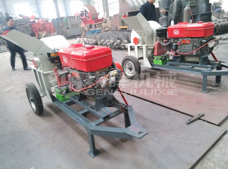 GH600移動柴油木削機燒油移動的碎枝機