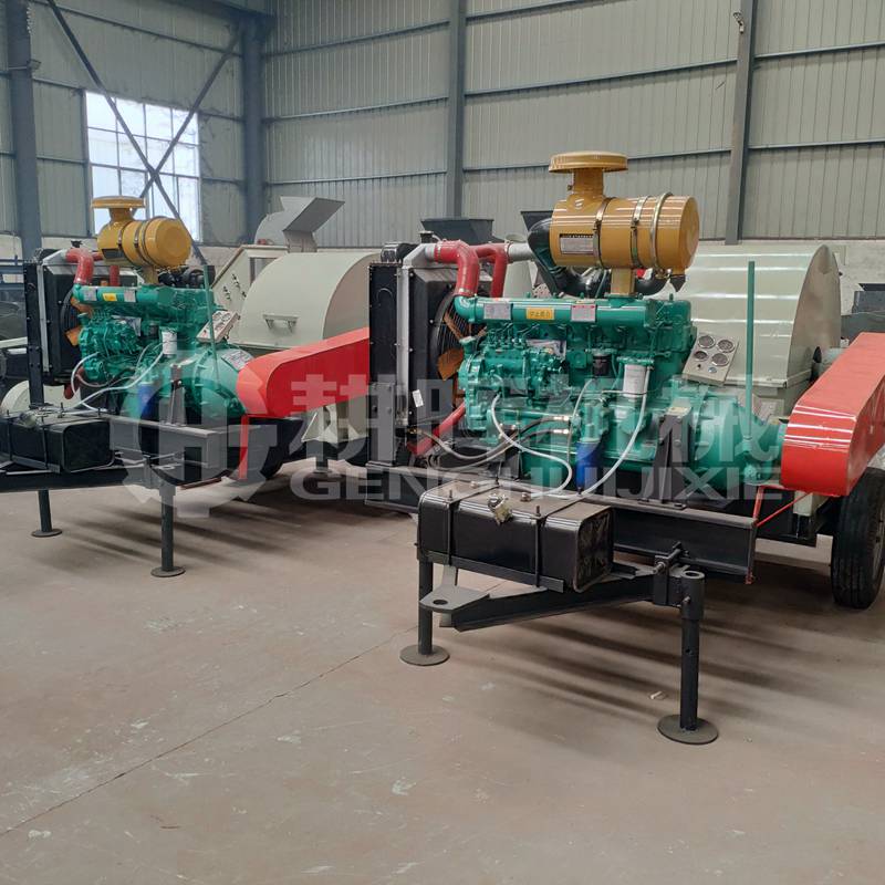 大型移動柴油木削粉碎機1米2菇木粉碎機移動柴油