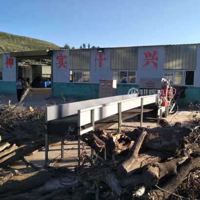 臥式樹枝切片機全自