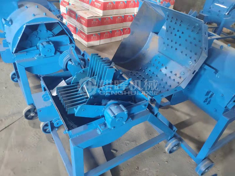 樹皮切斷揉絲粉碎一體機樹皮切碎揉絲機