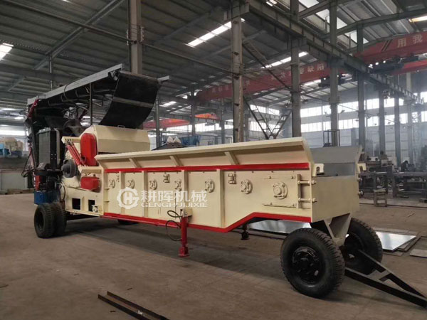 大型木板破碎機抓機上料木板破碎機鏟車喂料木