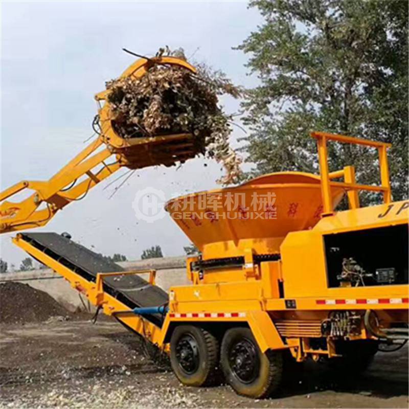 圓盤樹根粉碎機現場