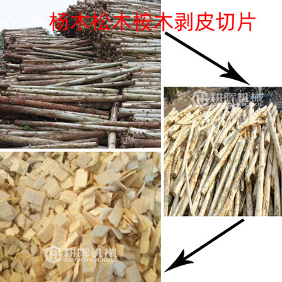 楊木松樹桉木剝皮切片機造紙凈片造紙木片機